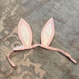 Pottery Barn Kids Pink and White Bunny Ear Headband